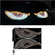 Due Pezzi di Lampade per Auto - 30cm x 12cm Display LED Dinamico Flessibile per Parabrisse, Lampada Decorativa Esterna Universale con Luce Rossa-Gialla-Bianca