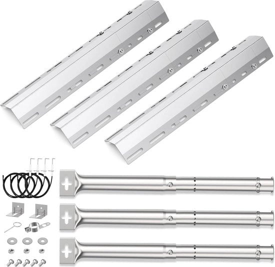 Adattatore di tubo per camino da 308 a 449 cm con diffusore di calore universale da 30 a 72 cm - gasgrill modelli (45629 e 42202) - 3 pezzi