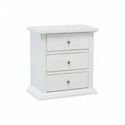 Comodino in legno Shabby chic biancopomelli bronzo