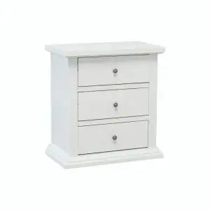 Comodino in legno Shabby chic biancopomelli bronzo