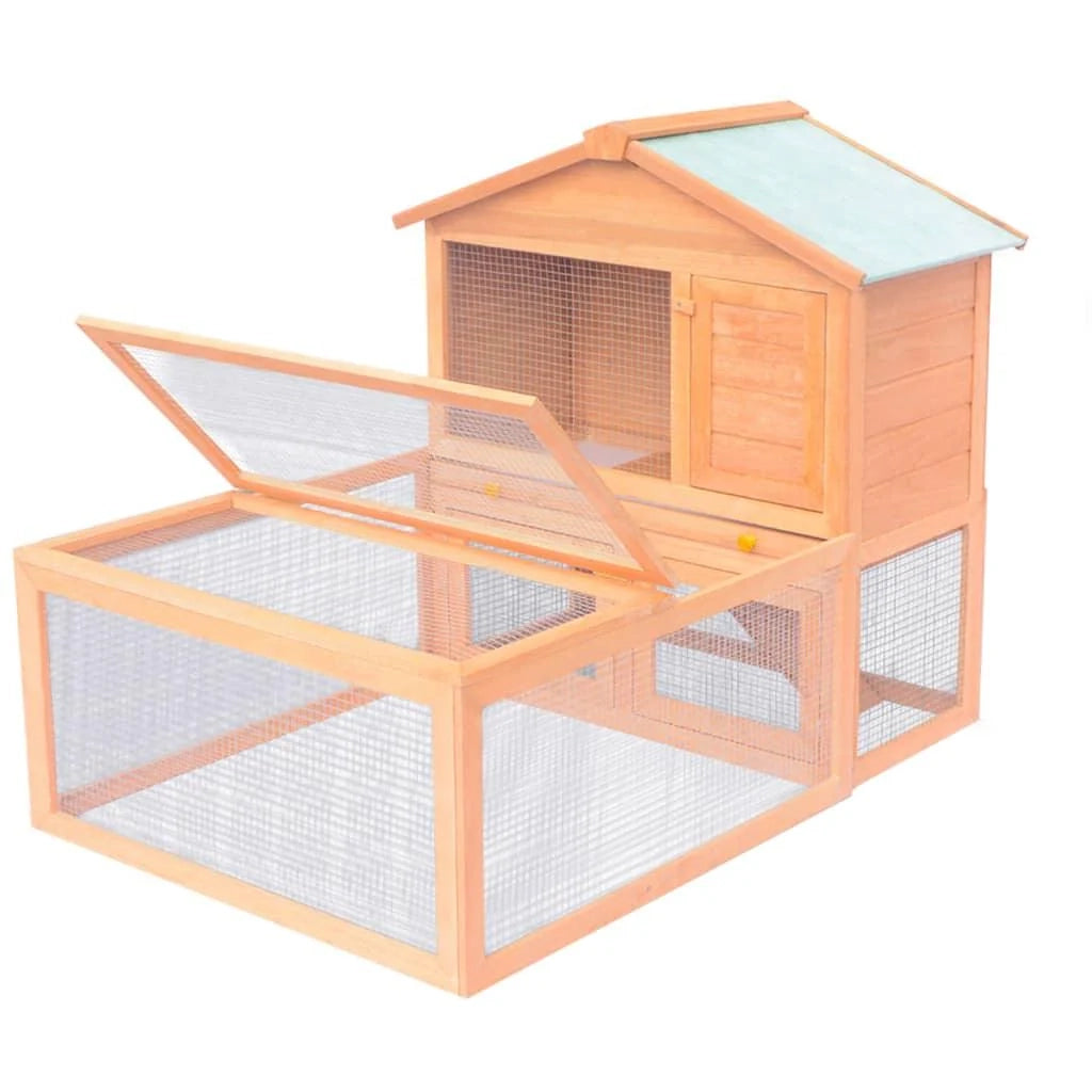 Gabbia per animali 144 x 100 x 100 cm legno marrone 02_0000577