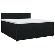 Letto box spring con materasso Nero 180 x 200 cm Tessuto 3451519