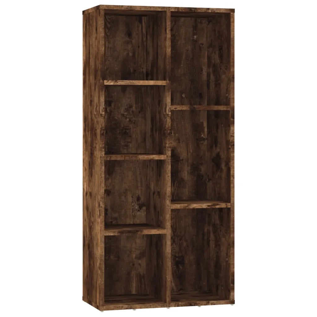 Libreria-Scaffale per Libri-Mobile di Stoccaggio Rovere Fumo 50x25x106 cm