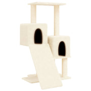 Tiragraffi per gatti torre per arrampicata giocattolo piattaforma per arrampicata con tiragraffi in sisal 82 cm crema 02_0022522