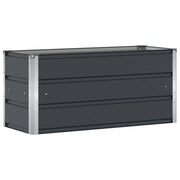 Fioriera | Cassetta per fiori | Vaso Antracite 100 x 40 x 45 cm Acciaio