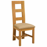 Sedia da pranzo 2 pcs Legno di Quercia Massello Beige 42039165