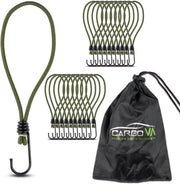 Cinturone di sostegno 20 pezzi - Haken elastiche - Robusto e duraturo - Resistente ai raggi UV e al tempo - Incluso zaino - Per vele di copertura e reti