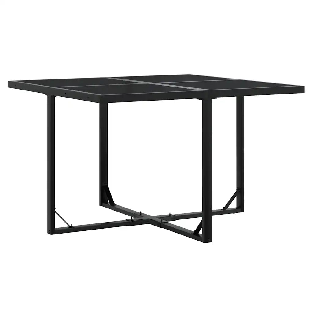 Set da Pranzo da Giardino 5 pz | Set Salotto da Giardino Nero con Cuscini in Polyrattan