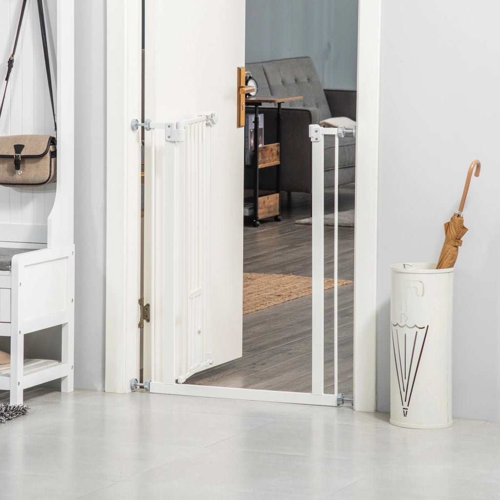 Cancelletto di sicurezza per cani e bambini, non richiede forature, con meccanismo di chiusura automatica, 74-80 cm, cancelletto per scale