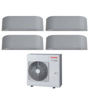 Climatizzatore Condizionatore Toshiba Quadri Split Inverter serie HAORI 10+13+13+13 (9+12+12+12) RAS-4M27U2AVG-E R-32 Wi-Fi Integrato 10000+13000+13000+13000 (9000+12000+12000+12000) Grigio Chiaro