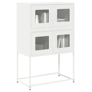 Credenza-Buffet-Armadio da cucina Bianca 68x39x107 cm in Acciaio 231675