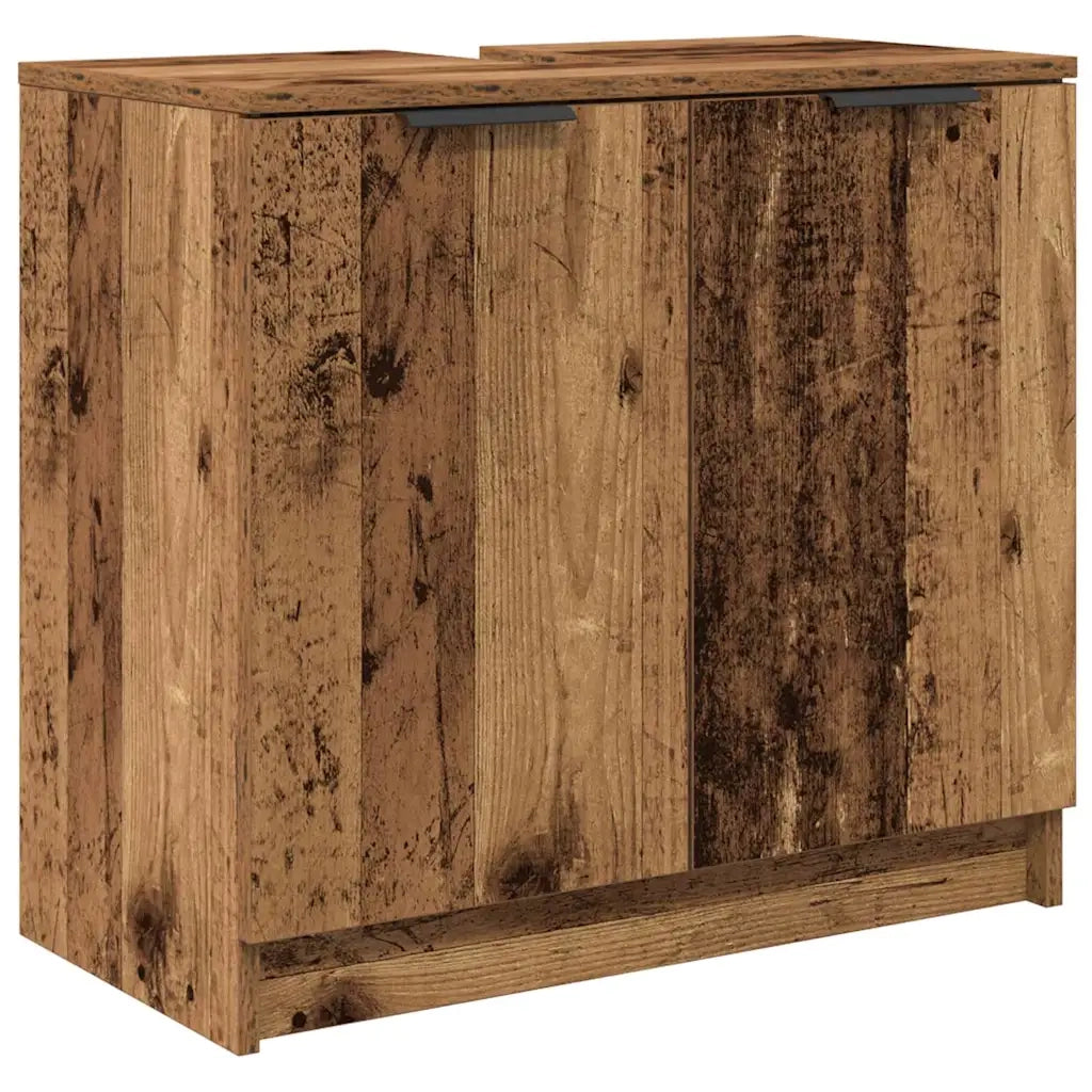 Set di Armadi da Bagno 3 pcs Legno vecchio Legno multistrato