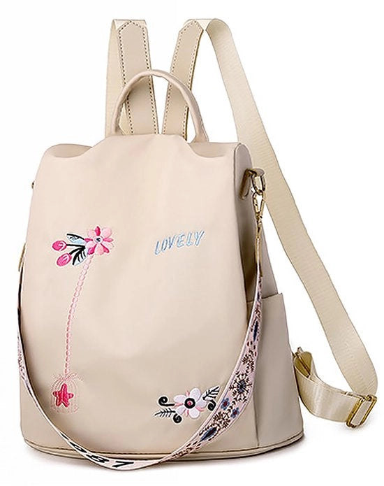 Borsa da Spalla per Donne Impermeabile Antifurto Borsa da Uomo Borsa da Scuola Borsa da Viaggio Borsa da Lavoro Borsa da Compra (Blume Khaki)