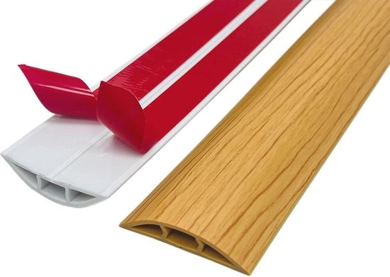 Canale di cavo in PVC autoadesivo e protezione cavo per pavimento - Protezione cavo per uso domestico e ufficio