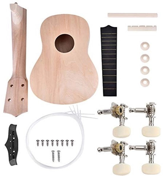 Kit per costruire un ukulele da 21 pollici - per bambini e adulti - strumento musicale - legno da decorare - attrezzi pratici