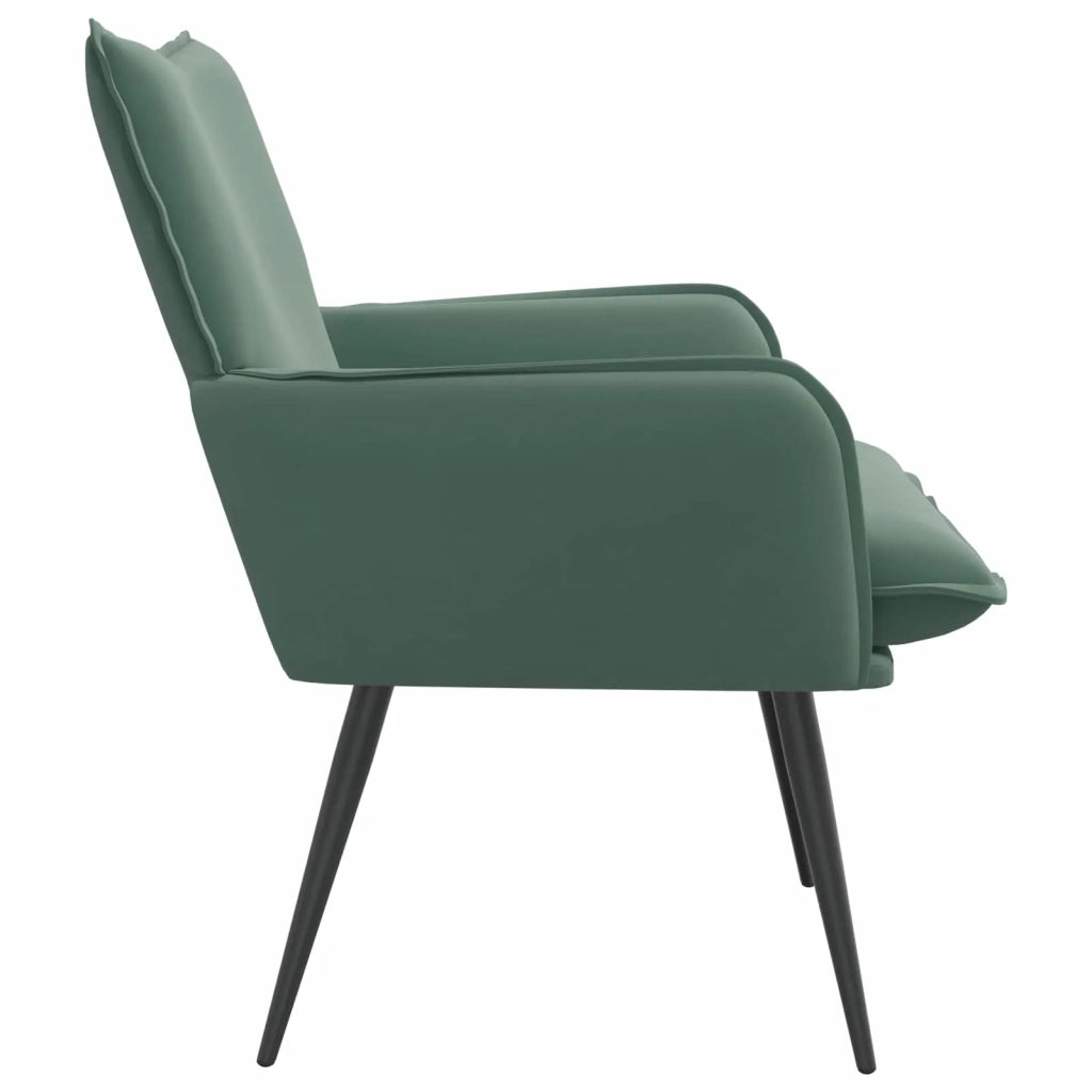Poltrona Verde Mare Velluto 42047734
