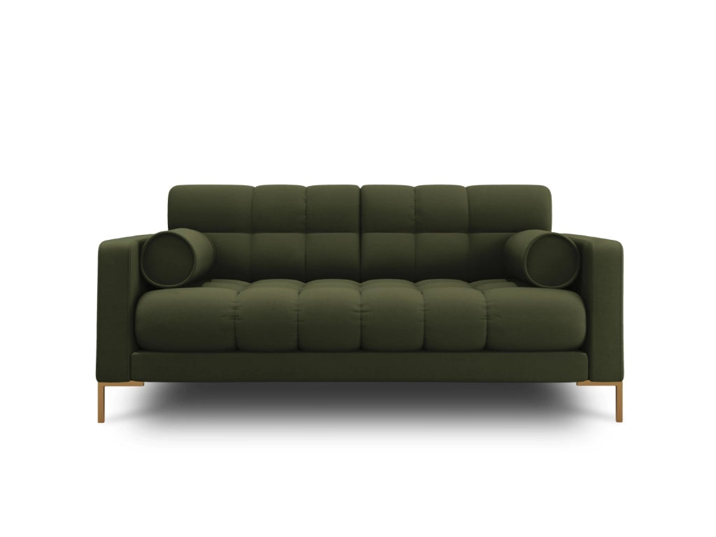 Cosmopolitan Design - Divano "Bali" 2 posti in tessuto strutturato verde 
