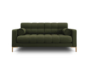 Cosmopolitan Design - Divano "Bali" 2 posti in tessuto strutturato verde 