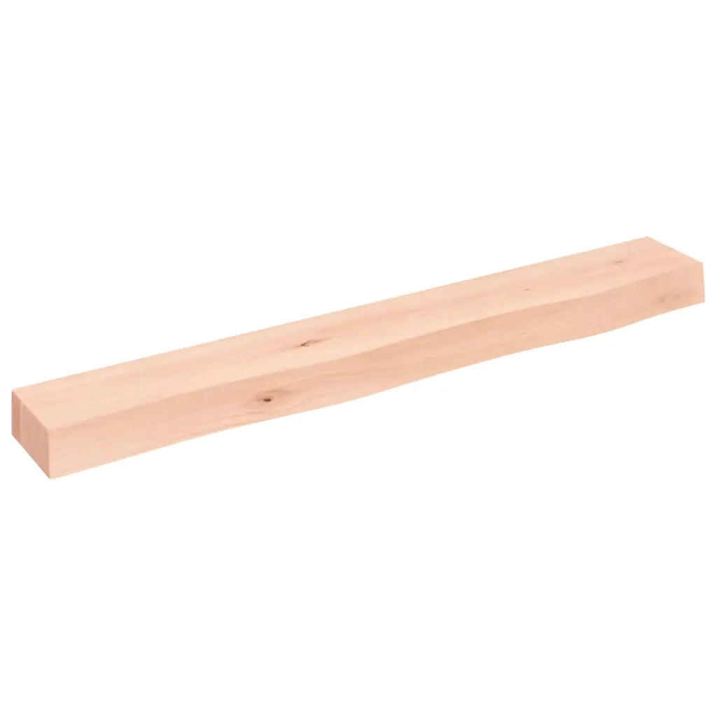 Ripiano a Parete 80x10x6 cm Legno Massello Rovere Non Trattato 363538
