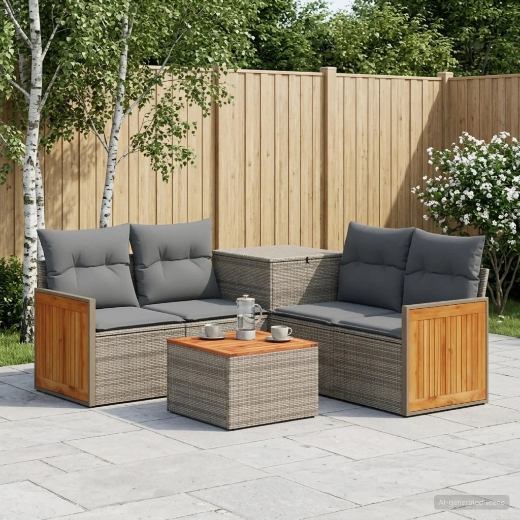 Set di divani 8 pz Grigio e Grigio Scuro 3448642