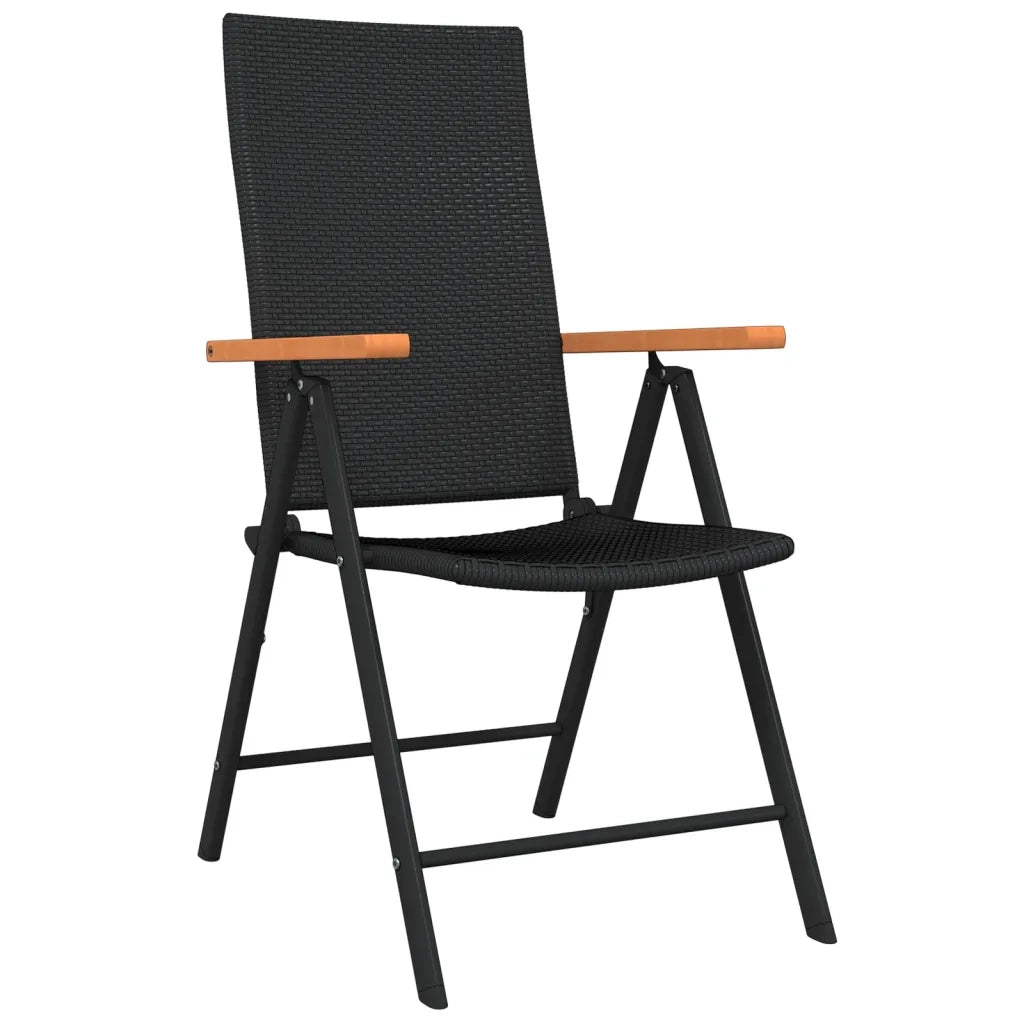 Set Mobili da Pranzo per Giardino 5 pz Nero cod mxl 41196