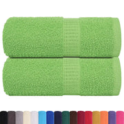 vidaXL Asciugamani Ospiti 2 pz Verde Mela 30x50 cm 360 g/m² Cotone