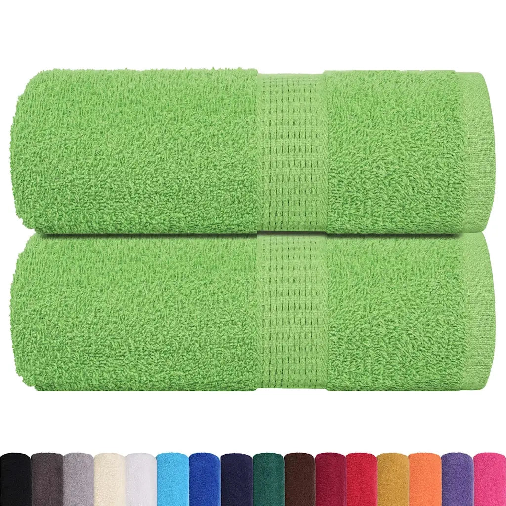 vidaXL Asciugamani Ospiti 2 pz Verde Mela 30x50 cm 360 g/m² Cotone