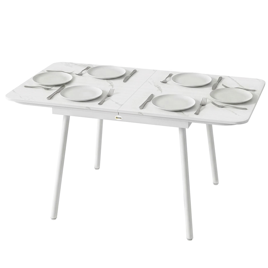 Tavolo da Giardino per 6 Persone, Rettangolare 140x80 cm con Piano in WPC