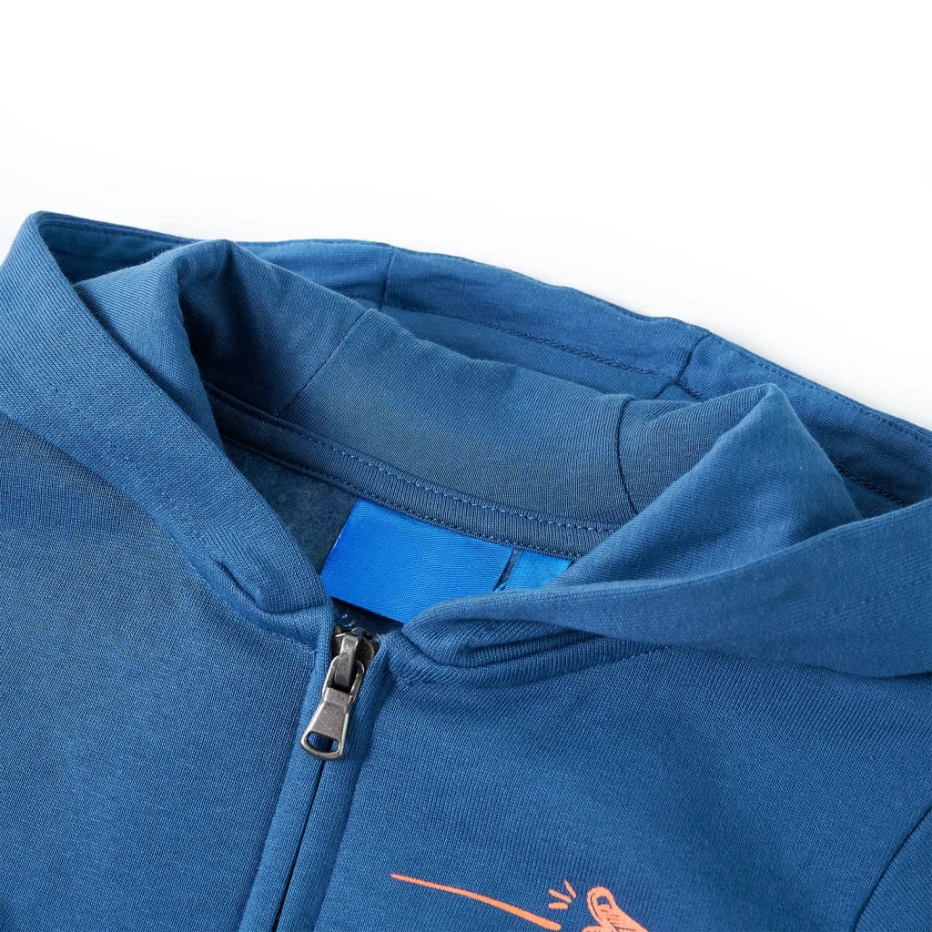 Felpa con Cappuccio e Cerniera per Bambini Blu 128 13402