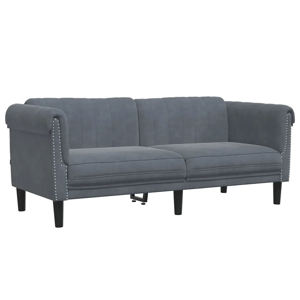 Divano a 2 Posti Grigio Scuro in Vellutocod mxl 115435