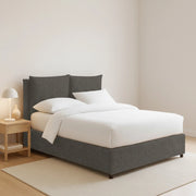 Newton, Letto Piazza e Mezza Sfoderabile Made in Italy, Grigio Tortora