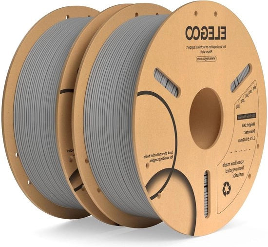 Filamento PLA 175mm, 2KG - Precisione Dimensionale +/- 0,002 mm - 2 Pezzi - 1kg Bobina - Adatto per Stampanti 3D FDM