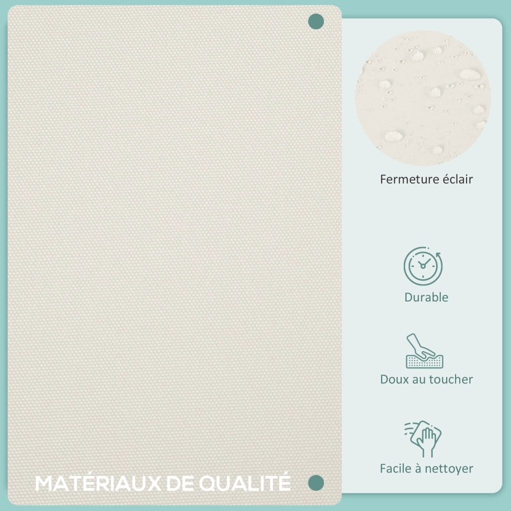 Set 14 Housses Cuscini Divano da Giardino ¨C Zephmum ¨C 6 Assise 8 Dorso Poliestere Cr¨¨me