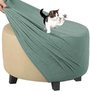 Cuscino di protezione per sgabello - Quadrato, Rettilineo, Cuscino circolare - Copertura Stretch Jacquard Velluto - Verde