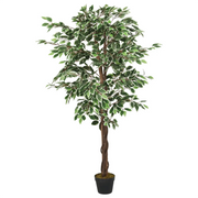 Albero di Ficus Artificiale 378 Foglie 80 cm Verde CFW2985260