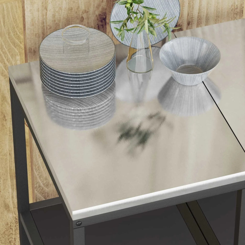 Stoccaggio in cucina Nero 40 x 50 x 92 cm Acciaio 874968