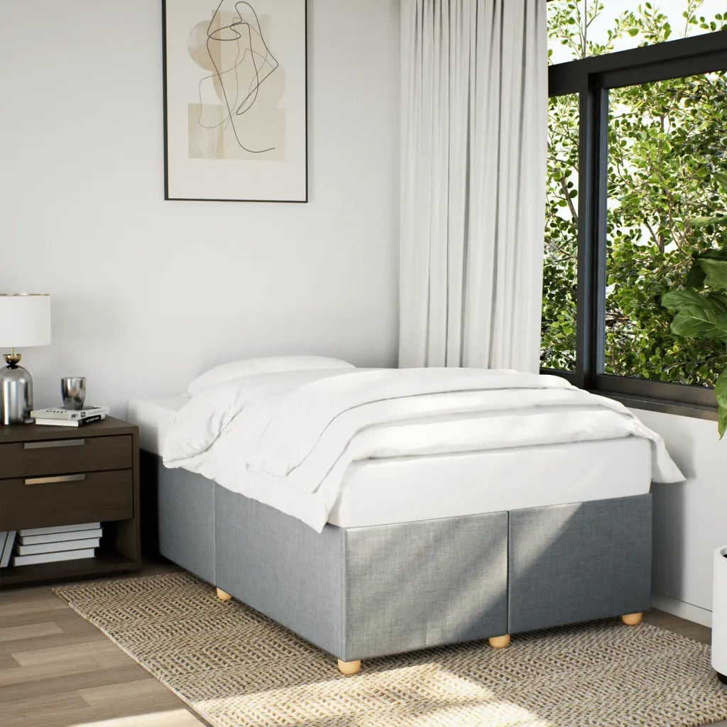 Giroletto senza Materasso Grigio Chiaro 120x190 cm in Tessuto