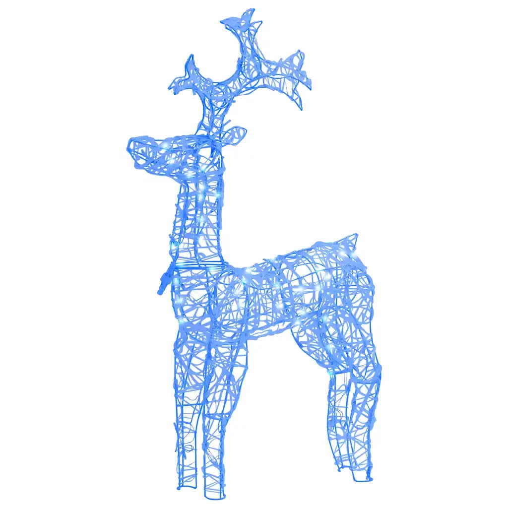 Renne e Slitta Decorazione Natale 90 LED 60x16x100 cm Acrilico 329779