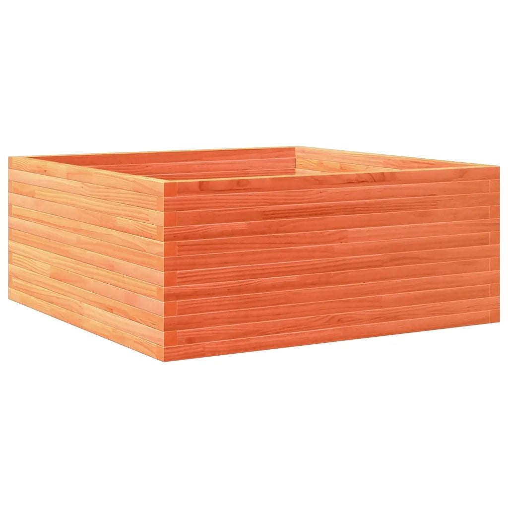 vidaXL Fioriera Giardino Marrone Cera 110x110x46cm Legno Massello Pino