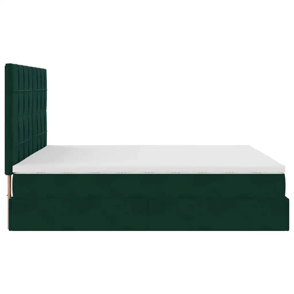 vidaXL Struttura Letto Pouf con Materassi 180x200 cm Velluto