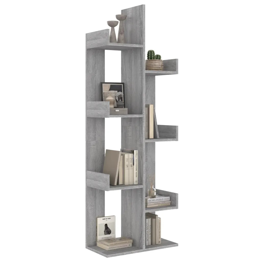 Libreria 48x25x140 cm Grigio Sonoma Legno Multistrato 816006