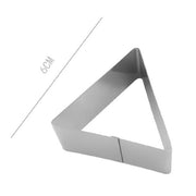 Trade Shop - Set 6 Pezzi Forme Stampi Stampo Per Dolci Torte Biscotti Triangolari 6x4cm 98922 -