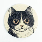 Due pezzi di sottopiani 10 cm gatti sottopiani in ceramica sottopiani rotondi sottopiani in vetro per bicchieri, bar, tazze, sottopiani per bevande regali unici per compleanni