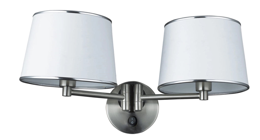 Applique Candellux Ibis 22-00890 2xE14 argento bianco