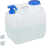 Cisterna da campeggio con chiusura a vite e manigliona - 23 litri - BPA libero - per uso esterno e giardino - bianco