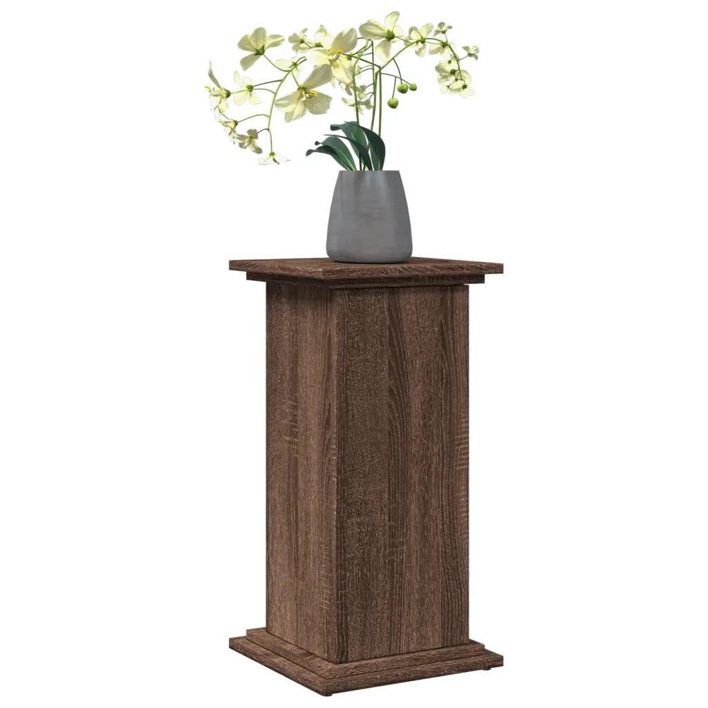 Espositore con Portaoggetti Rovere Marrone 31x30x60 Truciolato 854622