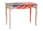 Consolle 2 cassetti legno decori america 101x54x80 - Mobili 2G