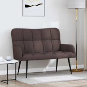 Sofa a Due Posti Marrone Scuro 115 x 61 x 87 cm Tessuto