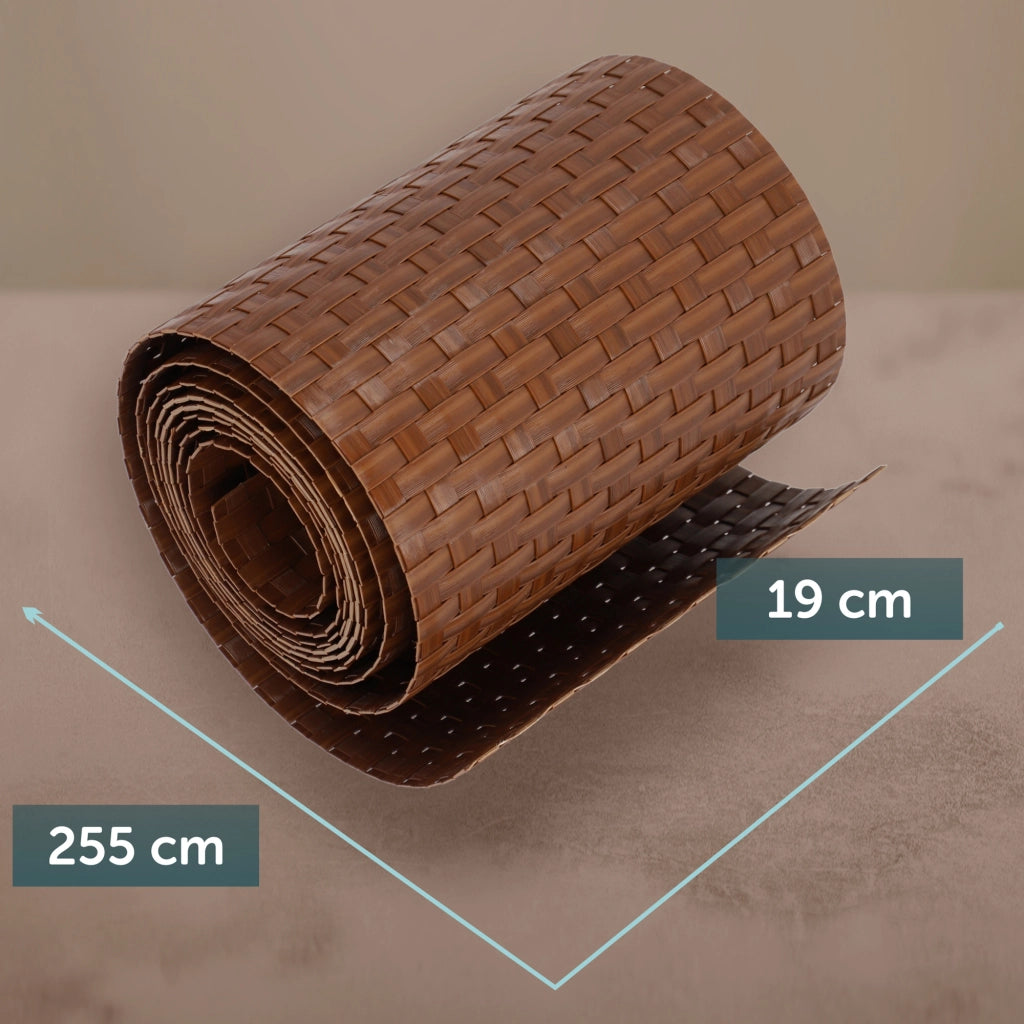 Nastro per recinzioni KADAX marrone per pannelli di recinzione 19 cm 2,55 m Copertura per recinzione