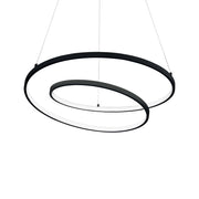 Sospensione Moderna Oz Metallo Nero Led 55W 3000K Luce Calda D80 On-Off